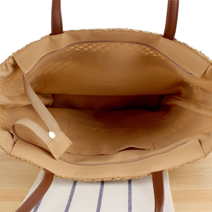 Straw Basket Bag with Elegant Construction Skanto