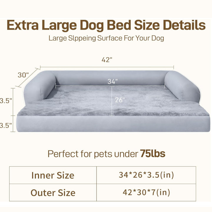 Luksuriøs Hundesofa med Puffer