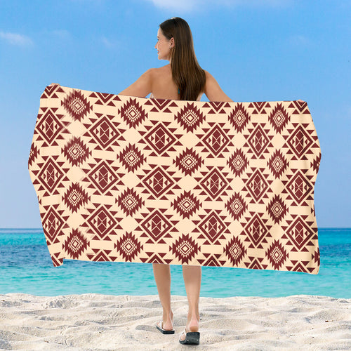 Strandteppe med eksklusiv geometrisk tribal-design Skanto
