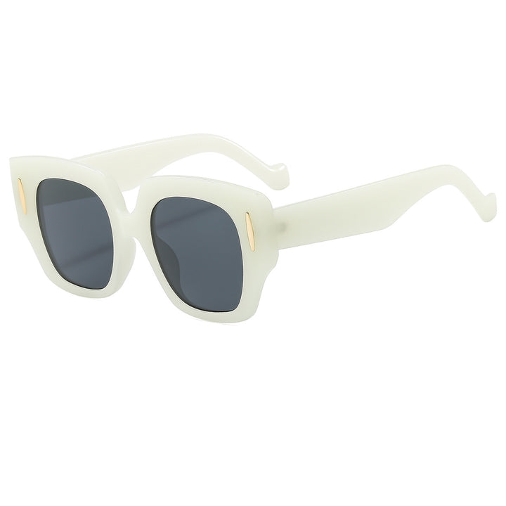 Dame Geometrisk Oversized Solbrille med luksuriøs aksent Skanto