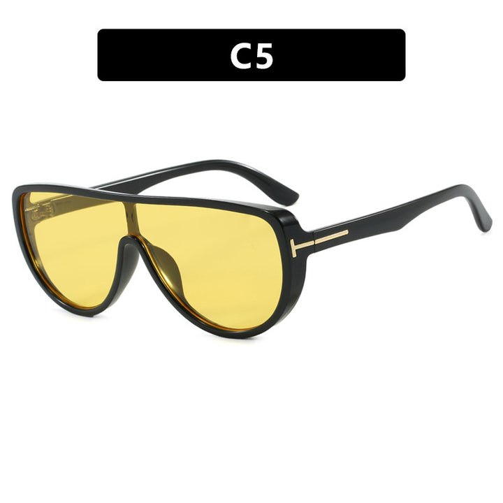 Dame elegant oversized solbrille med markant design og UV-beskyttelse Skanto