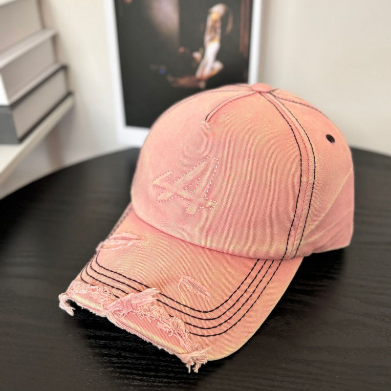 Kvinne's Slitt Vintage Stil Baseball Caps Skanto