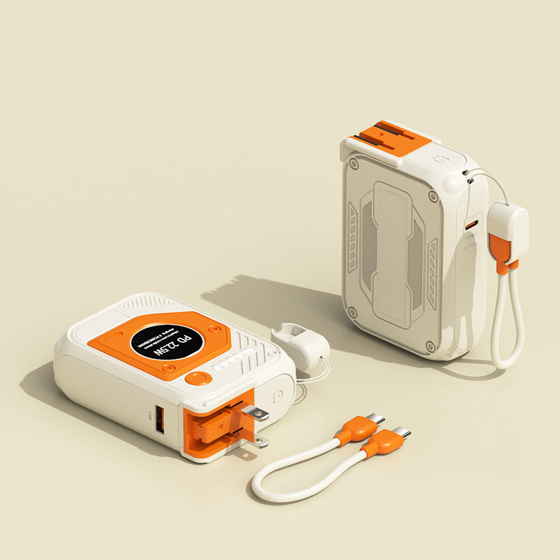 Stikkontakt-Powerbank med integrerte USB-porter Skanto