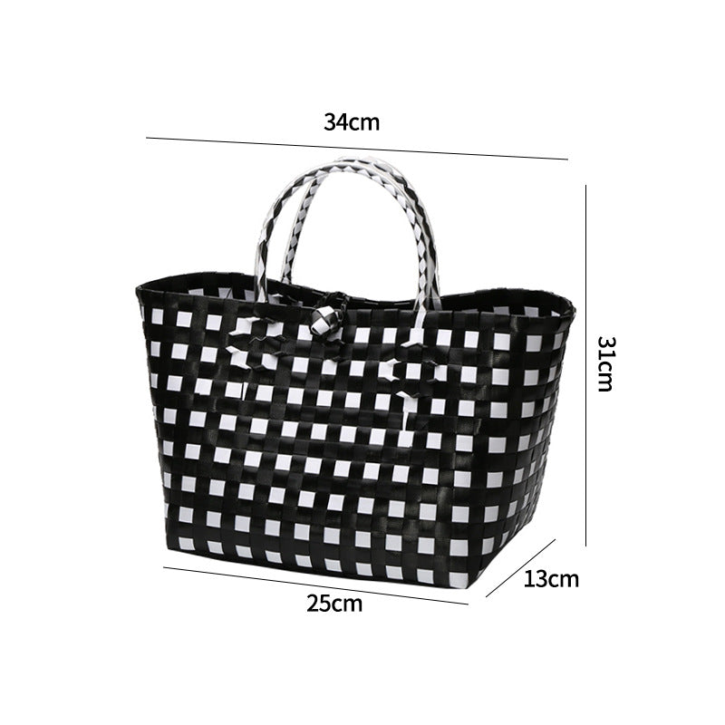 Stor kapasitet vevd handlebag Skanto