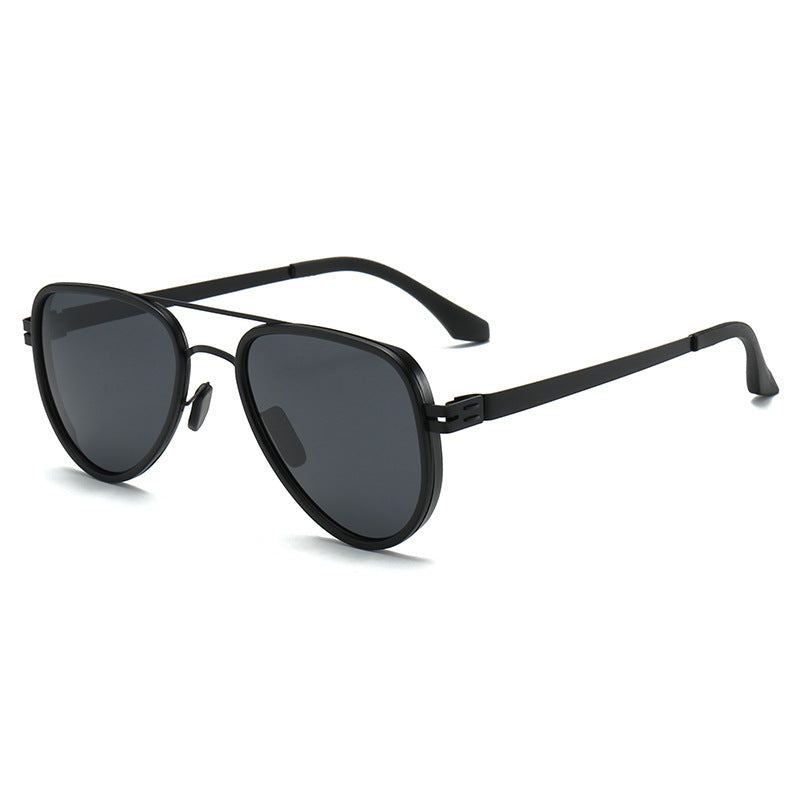 Dame Aviator-solbriller med robust metallramme og polariserte linser Skanto