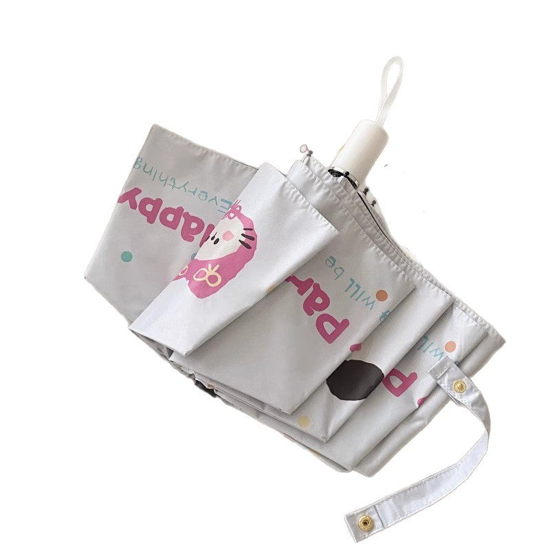 Dame Faltregnparaply med kreativt tegneserie-design Skanto