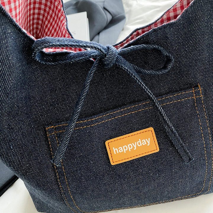 Trendig denim skulderveske Skanto