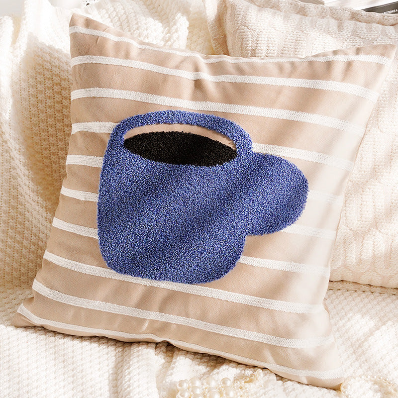 Damer Strukturert Putetrekk med Elegant Stripet Design Skanto