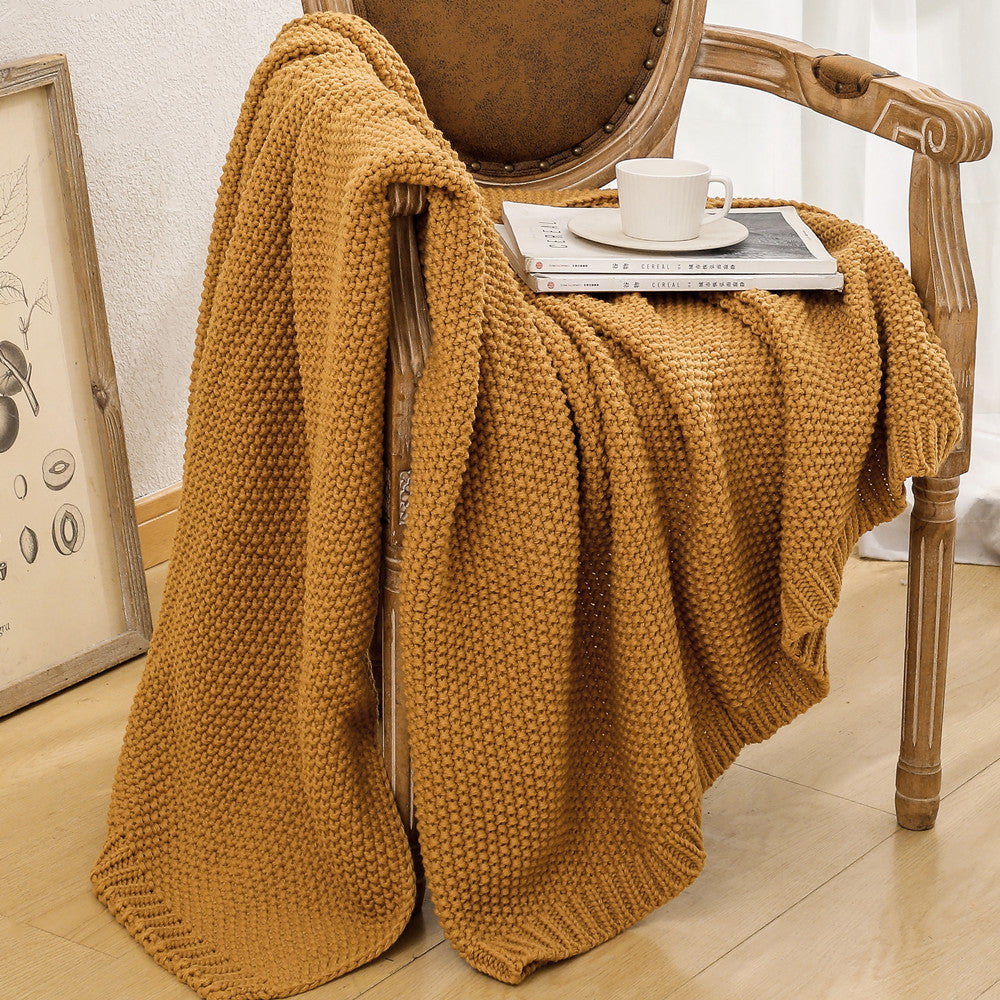 Damer cozy strikket teppe Skanto