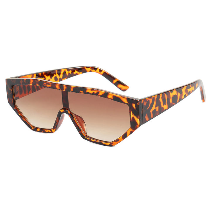 Dame moteriktig solbrille i dyrepels-look Skanto