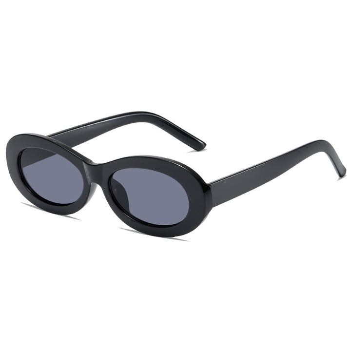 Dame trendy ovale solbriller med UV-beskyttelse og innovativ design Skanto