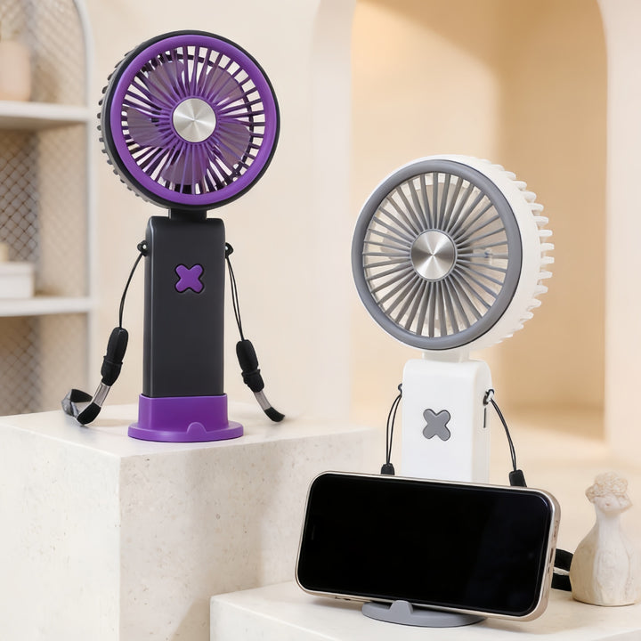 Damer Bærbar håndvifte med USB-port og fleksibelt bæresystem Skanto