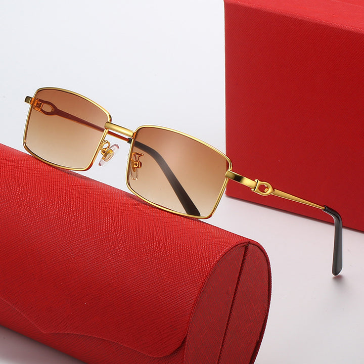 Damer elegante halvrammebrille med fint metallramme Skanto