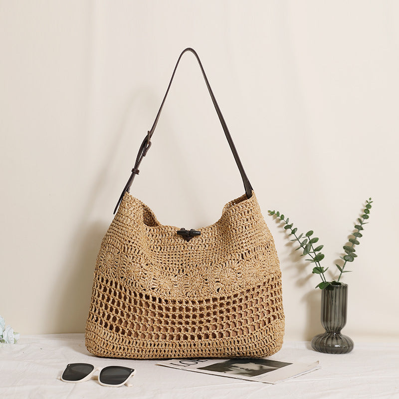 Håndknyttede Shopper-veske med moderne nettdesign Skanto