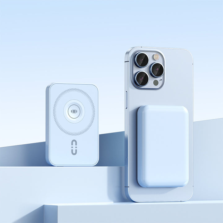 Magnetisk powerbank med integrert hurtigladefunksjon og sammenkoblingsdesign Skanto