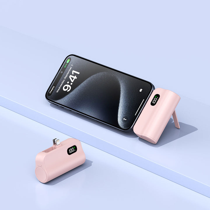 Sammenleggbar powerbank med digital ladingsindikator Skanto
