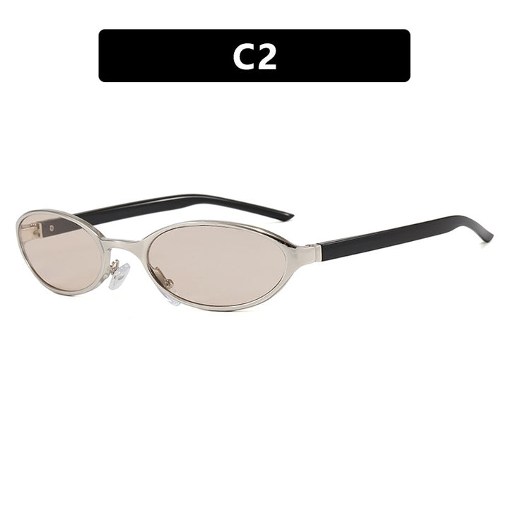 Dame elegant solbrille med beskyttende UV-filter og smal ramme Skanto