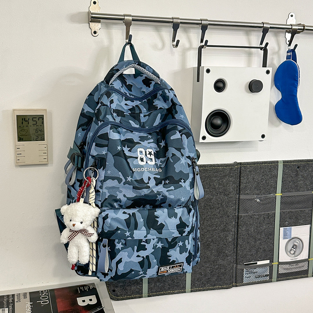 Multi-Funksjonell Urban Camo Skole Ryggsekk