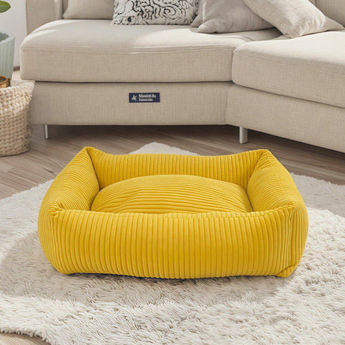 Deluxe ribbet hundeseng