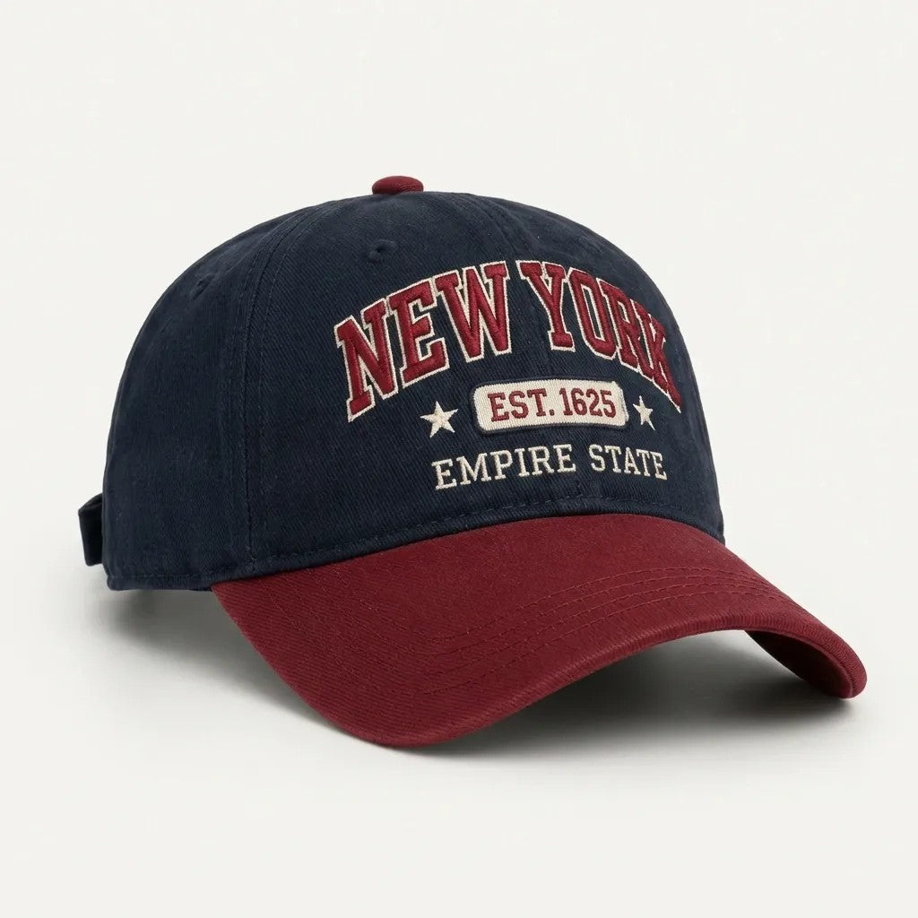 Dame sporty og stilige caps med New York broderi Skanto
