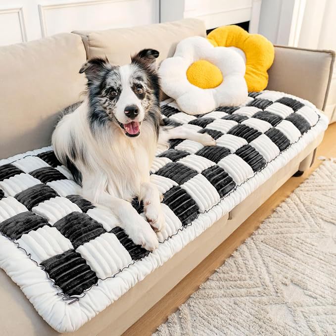 Luksuriøs quiltet hundesofa beskyttelse   Hundeseng