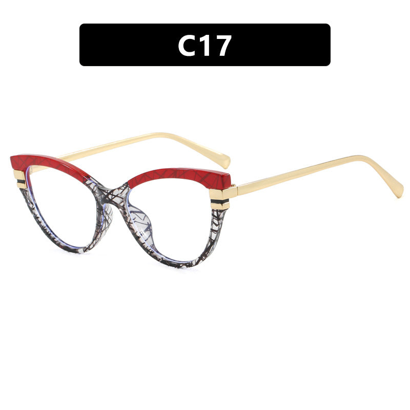 Damer Cat-Eye solbrille med elegante metallakenter Skanto