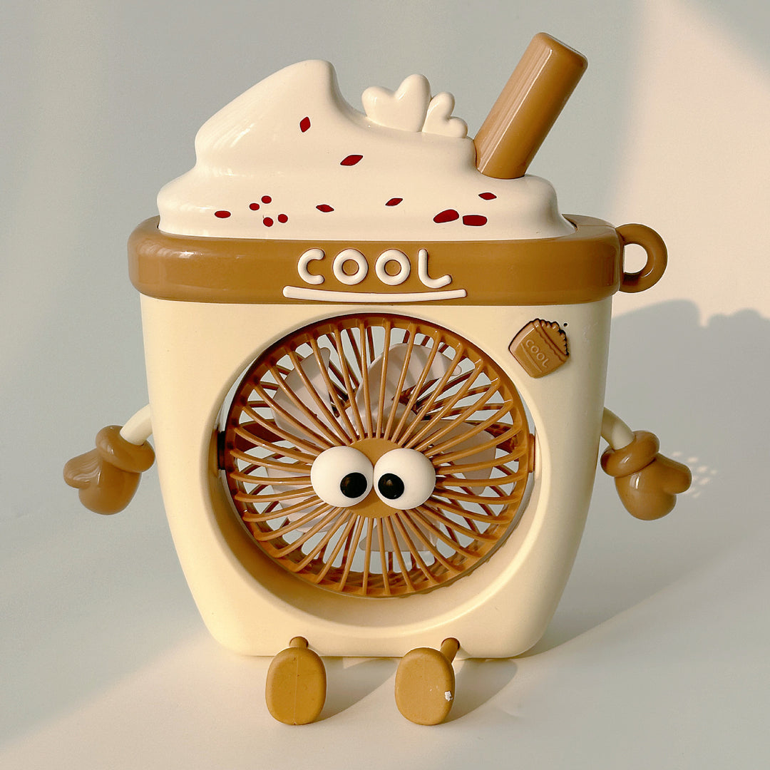 Dame Bærbar Mini Vifte med søtt Dessert-design Skanto