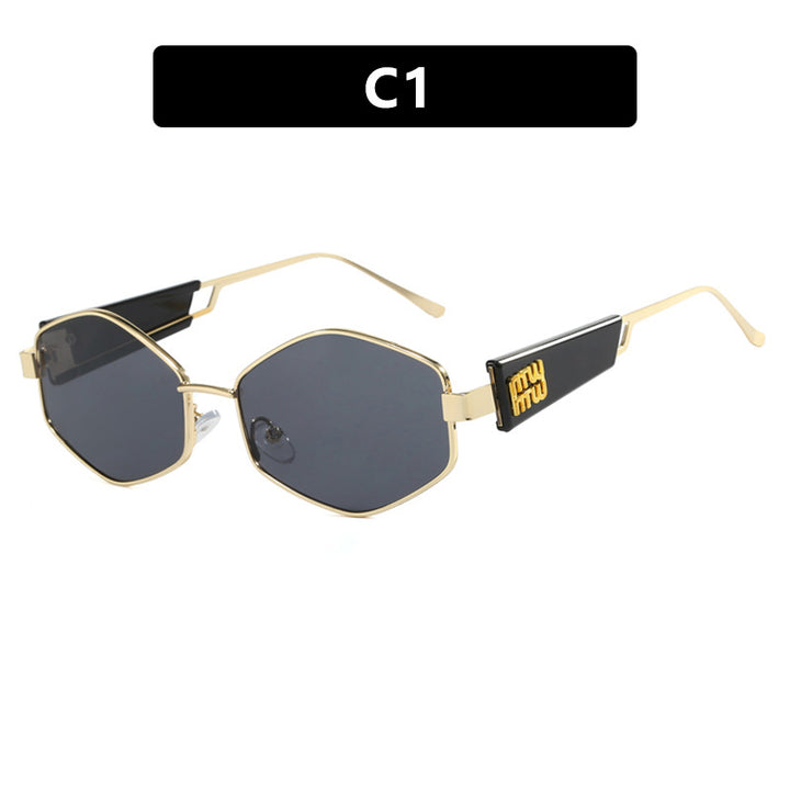 Dame geometrisk solbrille med moteriktig design og UV-beskyttelse Skanto