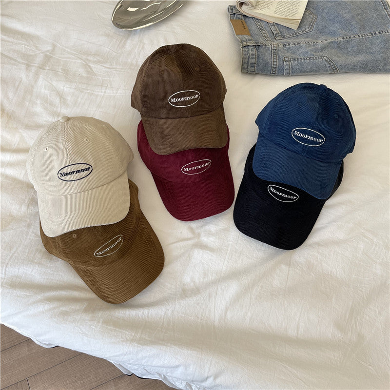 Kvinnens uformelle kordfløyels baseballcaps Skanto