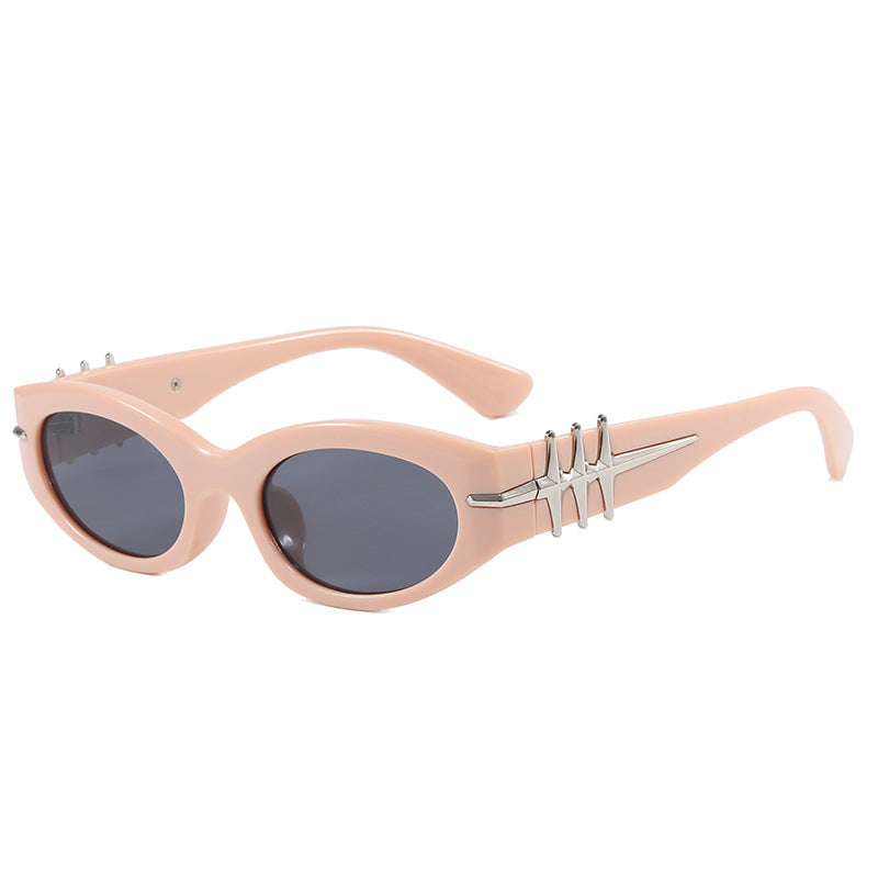 Dame elegant Cat-Eye solbriller med moteriktige aksenter Skanto