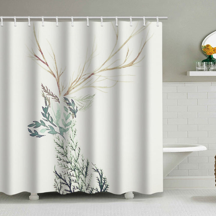 Kunstnerisk Blomster Dusjforheng Skanto