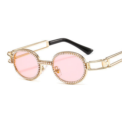 Dame feminin Designer-solbrille med ekstravagant ramme Skanto