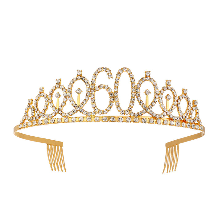 Damer krystall dekorert tiara med elegant design Skanto