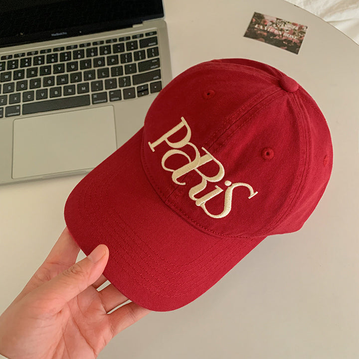 Dame bomullsbroderte caps Skanto