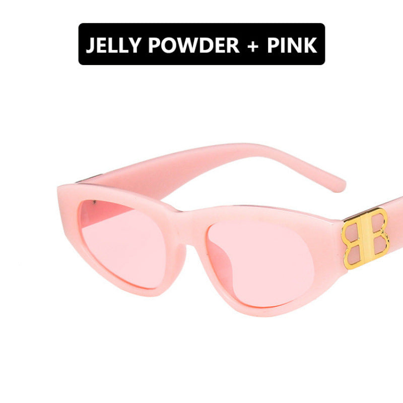 Dame stilige Cat-Eye solbriller med moderne leopardmønster Skanto
