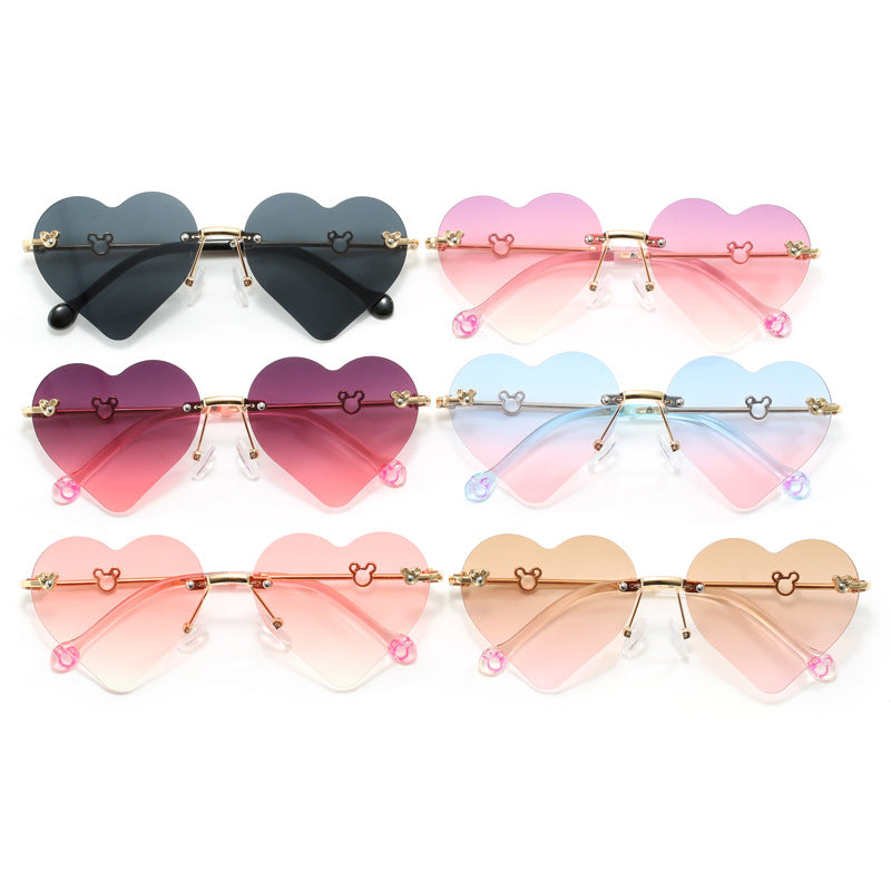 Dame hjerteformet solbrille med speilende linser Skanto