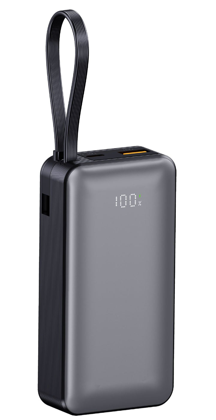 Høyytelses powerbank med digital energivisning og hurtigladingsfunksjon Skanto