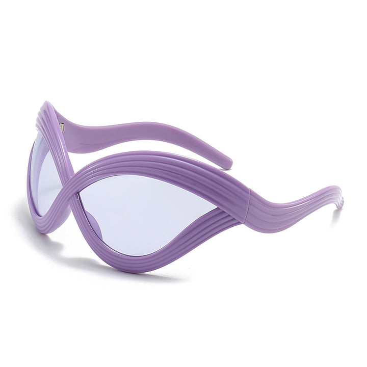 Dame ekstraordinær solbrille med buet design Skanto