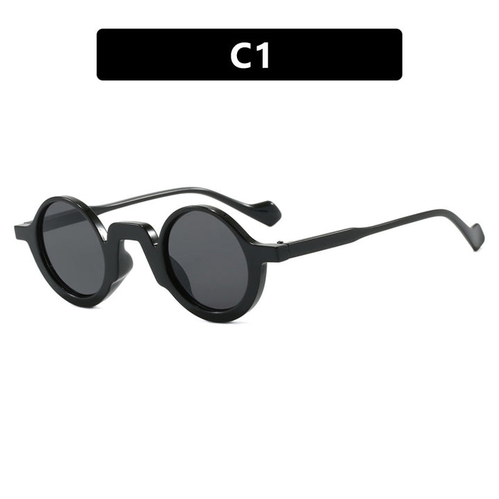 Damer rund solbrille med innovativ design og UV-beskyttelse Skanto