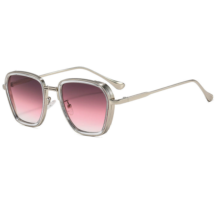 Dame designer solbriller i moderne kvadratisk ramme Skanto