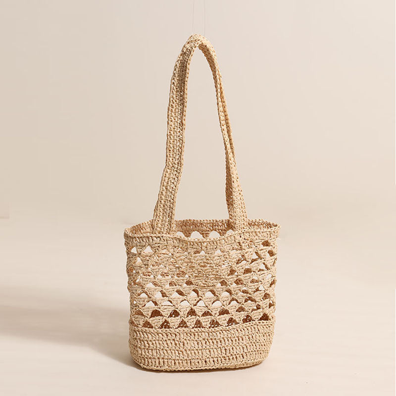 Håndlaget nett-basketveske med elegante stropper Skanto