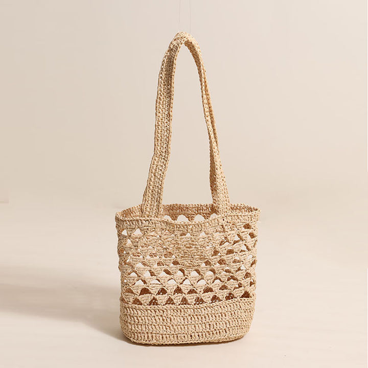 Håndlaget nett-basketveske med elegante stropper Skanto