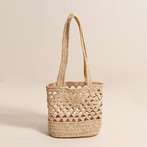 Håndlaget nett-basketveske med elegante stropper Skanto