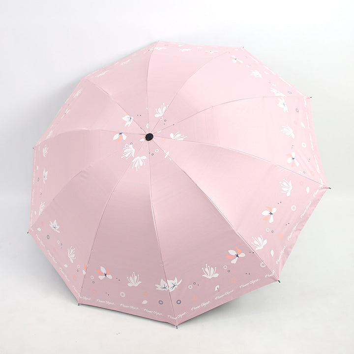 Kvinne elegant paraply med blomstertrykk design Skanto