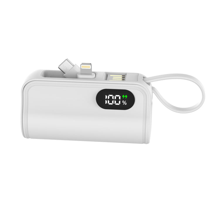 Bærbar powerbank med multifunksjonell ladekabel og digital skjerm Skanto