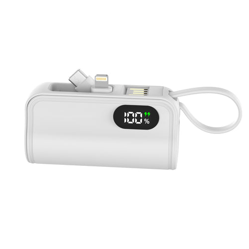 Bærbar powerbank med multifunksjonell ladekabel og digital skjerm Skanto