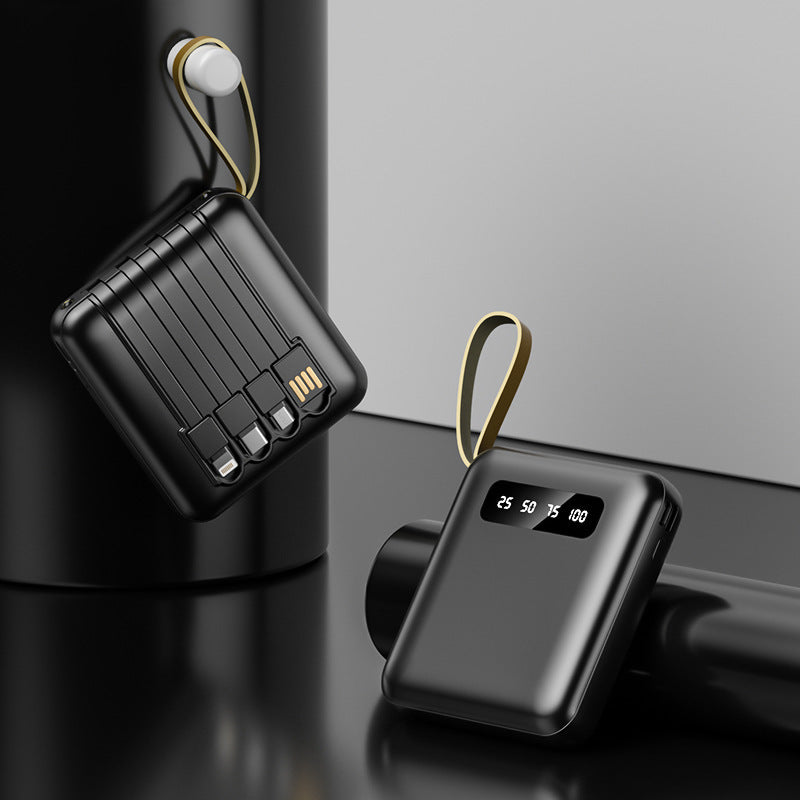Multifunksjonell powerbank med integrert kabelsystem Skanto