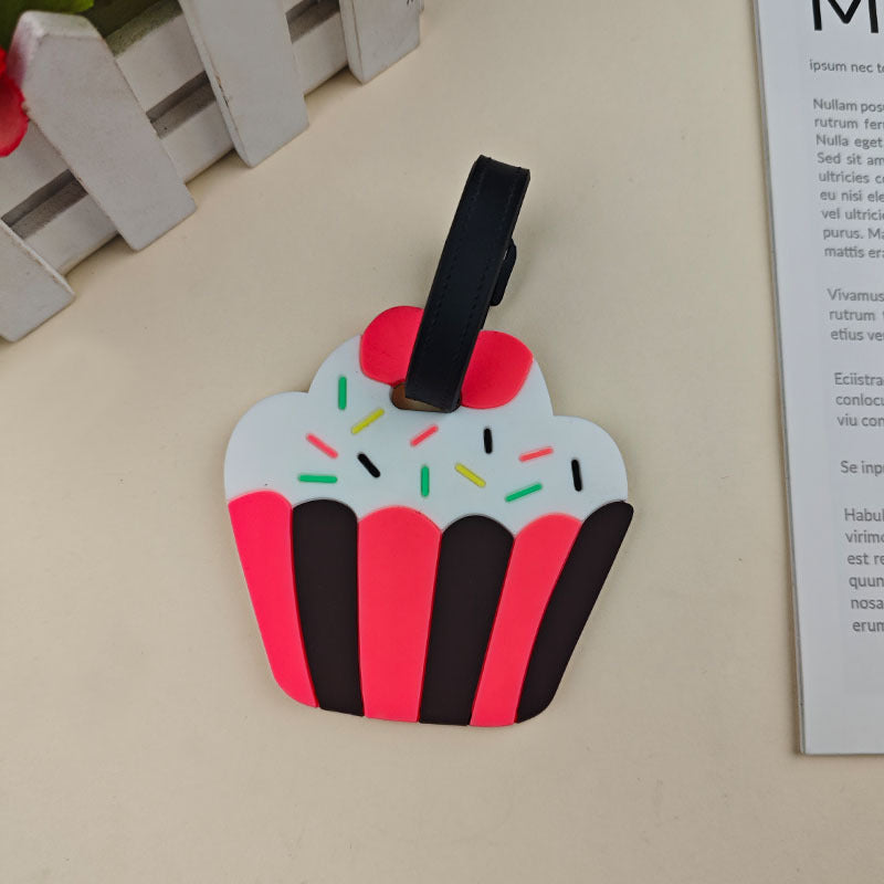 Unisex bagasjetag i cupcake-design Skanto