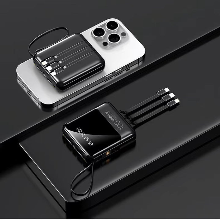 Powerbank med multifunksjonell ladekabel Skanto