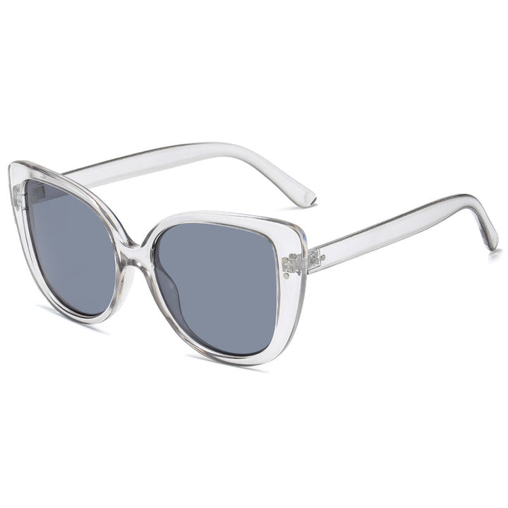 Damer glamorøs oversized solbrille med elegant gjennomsiktig ramme Skanto